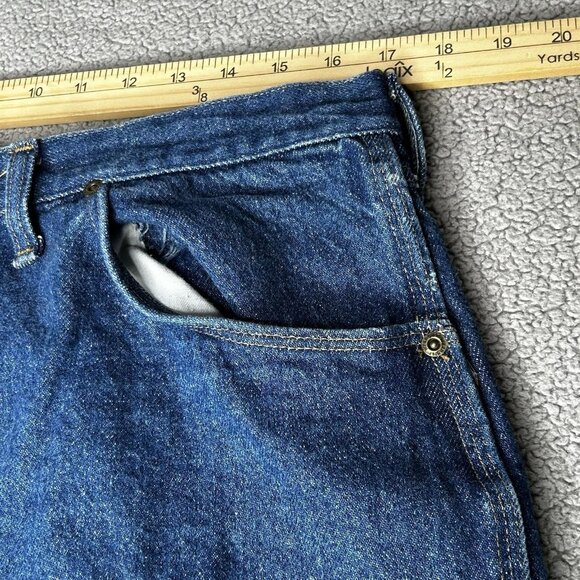 Wrangler Jeans Mens 34x31.5 Denim Scoville Zip Made in USA Vintage Cowboy Cut - Picture 9 of 12